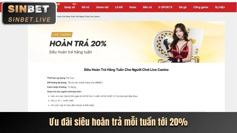 Hoàn trả không giới hạn tại bet169